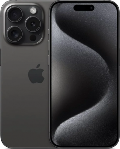 Смартфон Apple iPhone 15 Pro 256GB eSIM Black Titanium (черный титан)