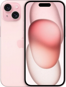 Смартфон Apple iPhone 15 256 ГБ (nano-SIM + eSIM), розовый