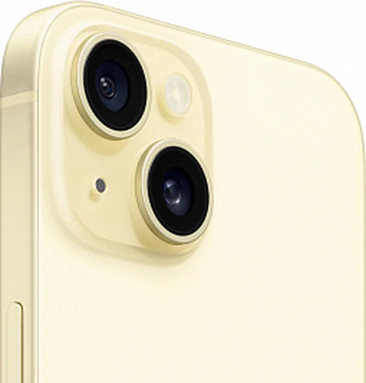 Смартфон Apple iPhone 15 SIM 256 ГБ, желтый